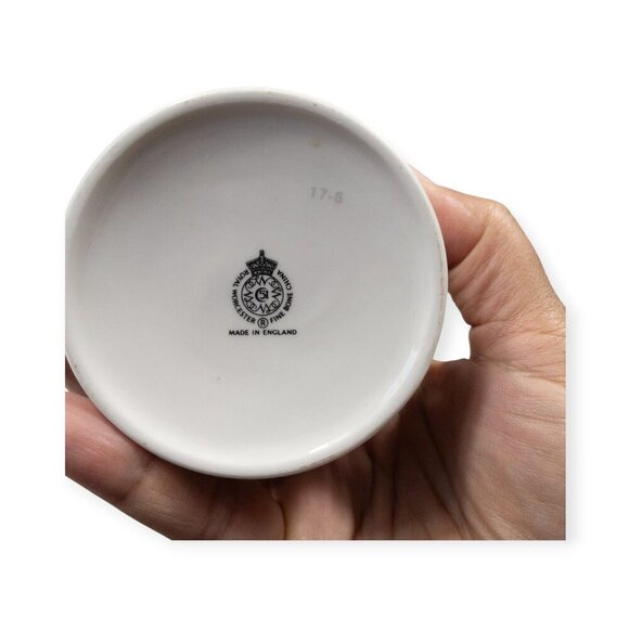 Royal Worcester Porcelain Floral Bouquet Scroll Coffee/Tea Mugs Set Of 2 Fine Bo - Picture 11 of 15